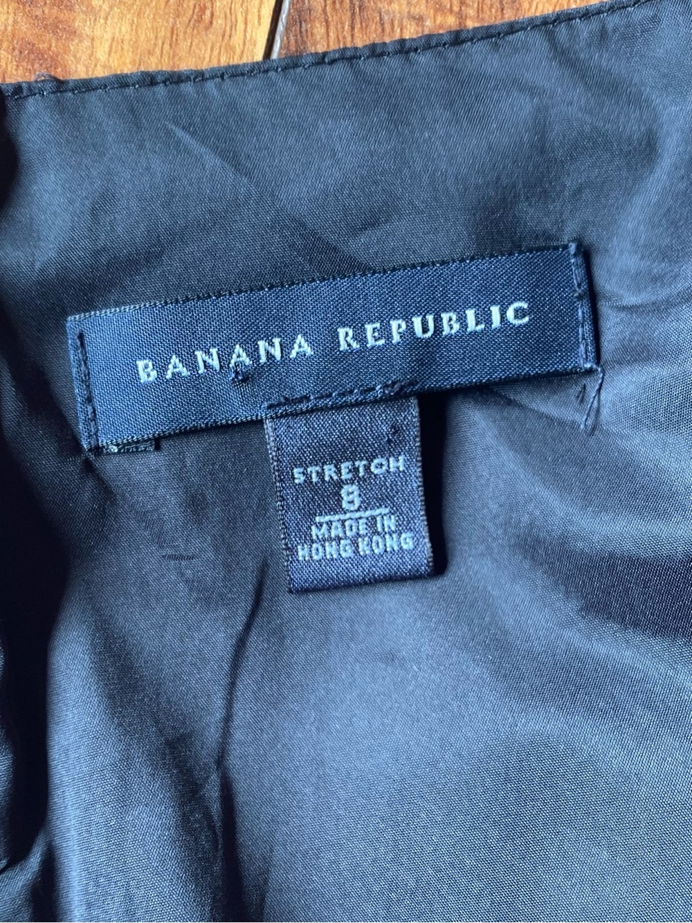Banana Republic Black Sleeveless Slip Dress Satin Finish Structured Bodice  Sz 8 - Picture 3 of 7